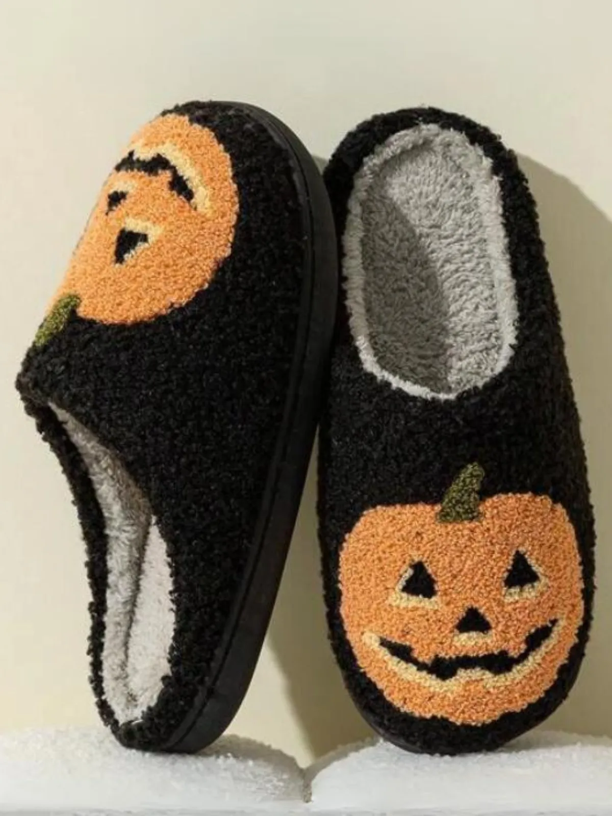 A Little Spooky Pumpkin Bedroom Slippers By Liv and Mia