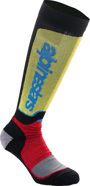 ALPINESTARS MX Plus Socks - Black/Red/Yellow/Blue - Large 4702324-1212-L