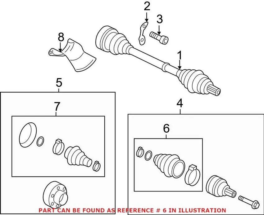 Audi CV Joint Boot Kit – Rear 8K0598203