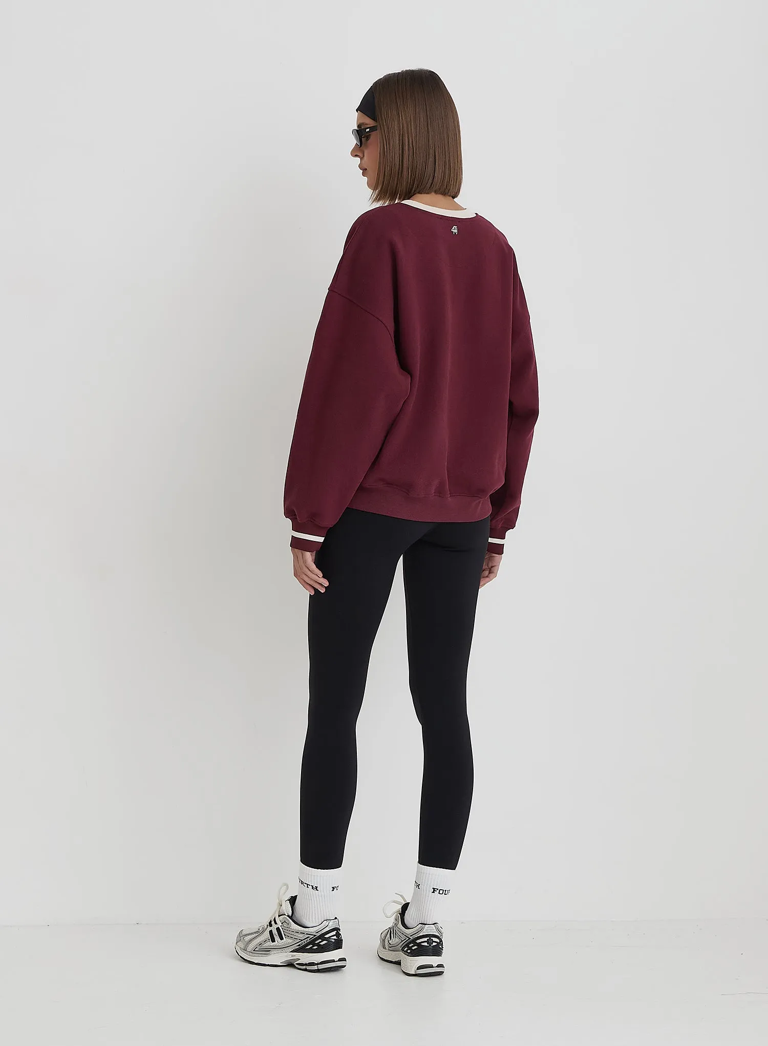 Burgundy Fourth Studio Relaxed Oversized Sweatshirt- Davis