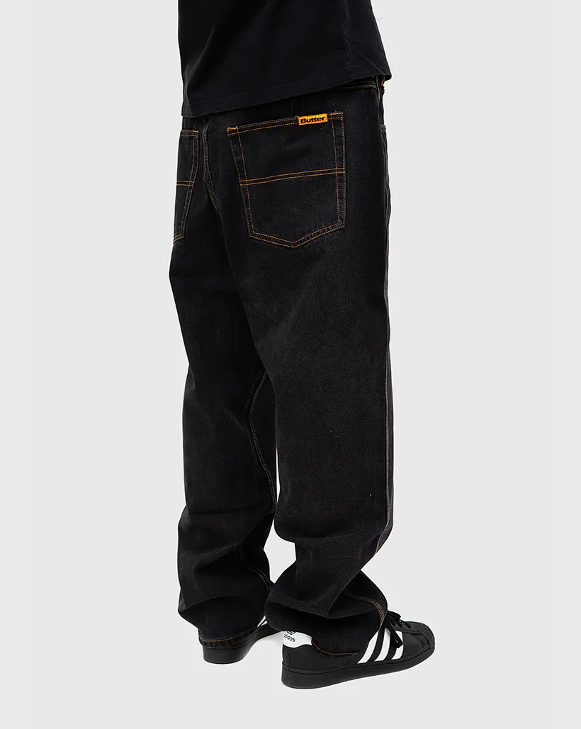 Butter Goods Relaxed Denim Jeans - Washed Black