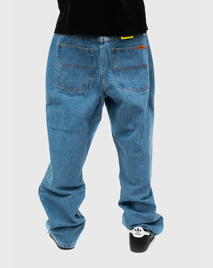 Butter Goods Relaxed Denim Jeans - Washed Indigo