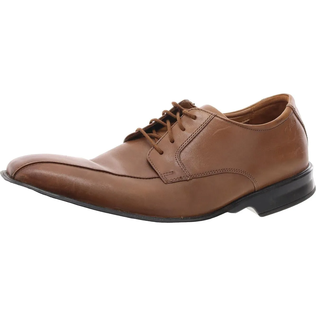 Clarks Mens Bensley Run Leather Breathable Derby Shoes