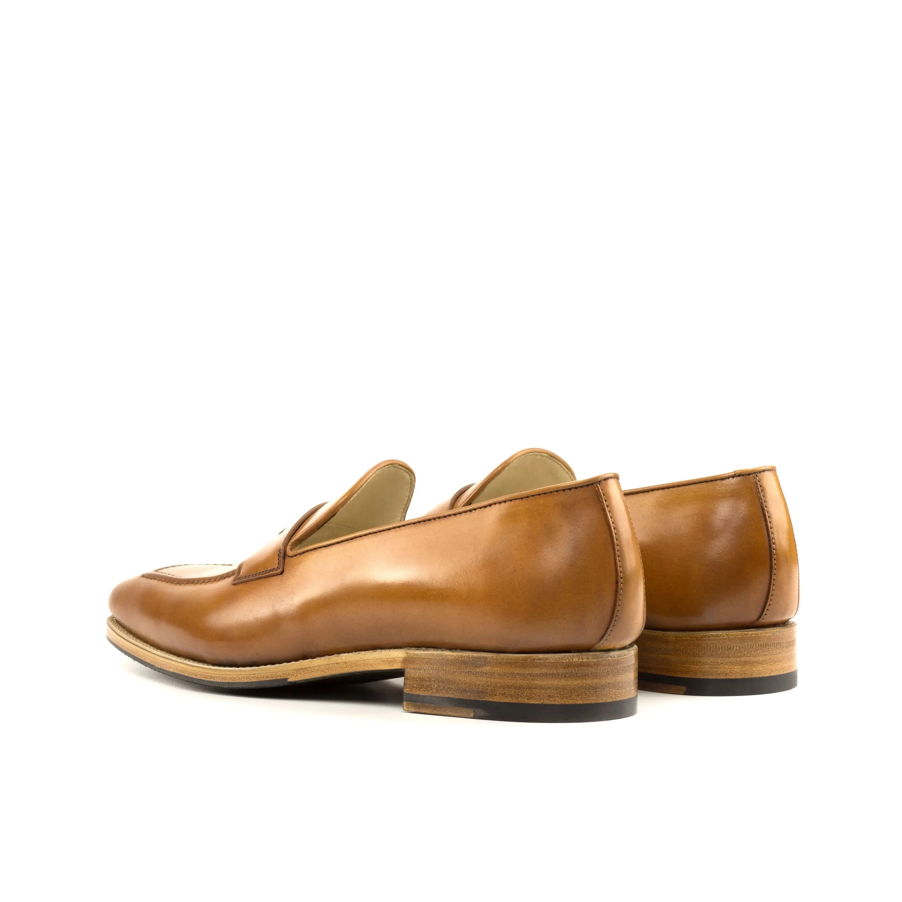 DapperFam Luciano in Cognac Men's Italian Cordovan Leather Loafer