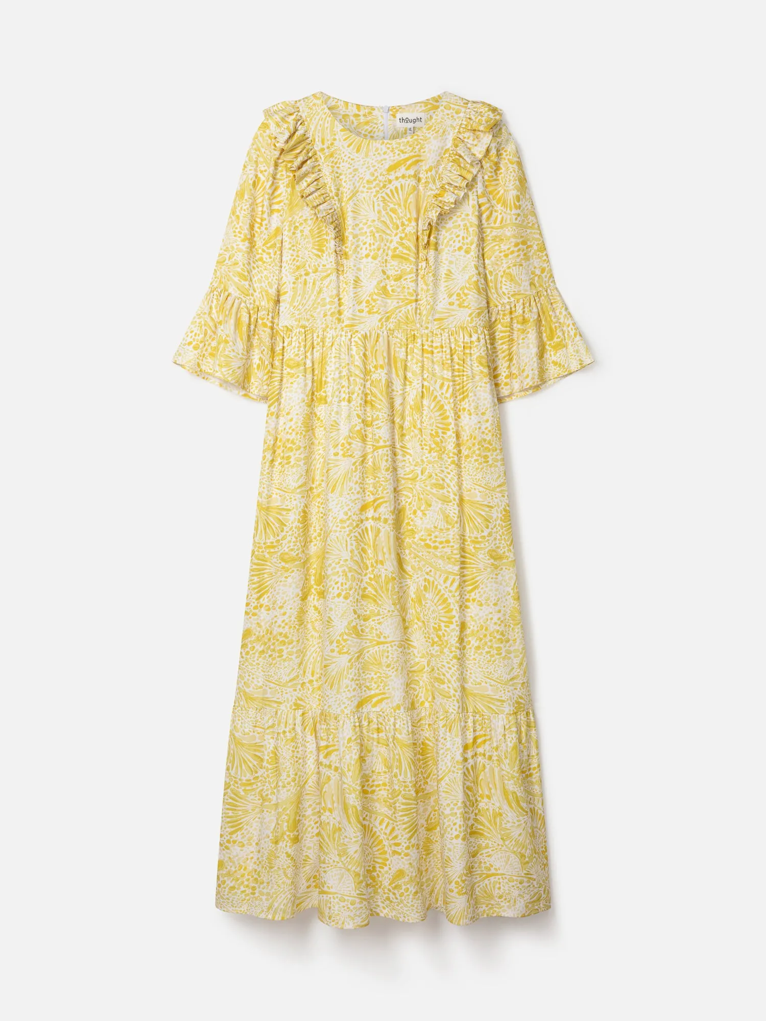 Delilah Tencel™ Crepe Midi Dress - Yellow