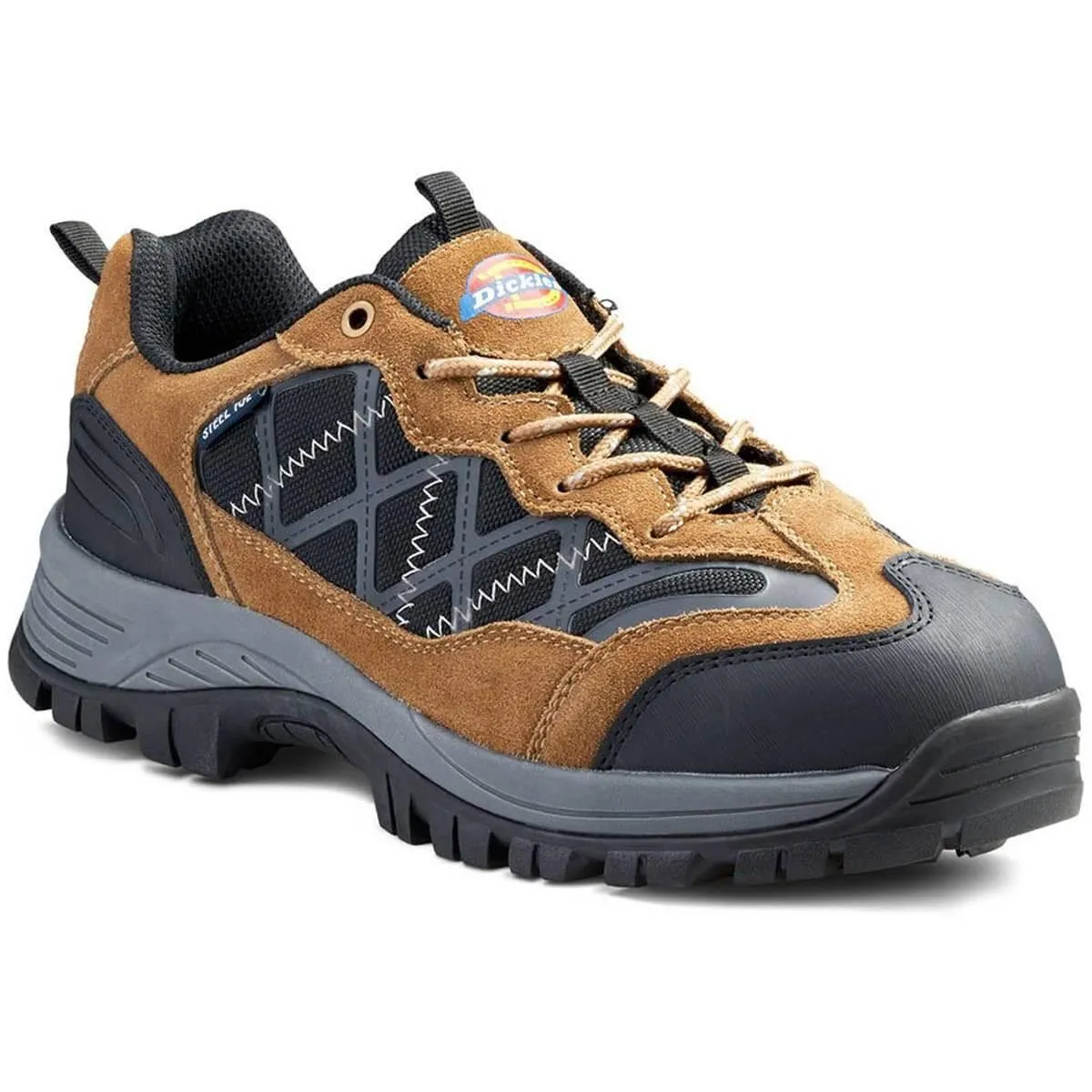 Dickies Men's Work Boots - Frontier Trail Steel Toe Medium, Brown | DK507004DWX