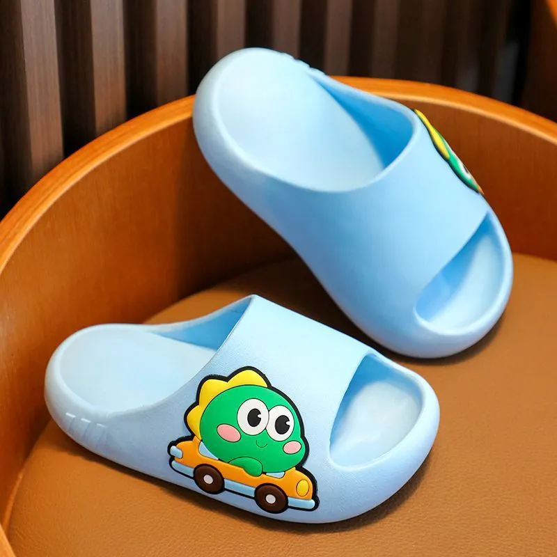 Dunnmall New Children's Slippers Summer Outwear Indoor Bath Non-Slip Slippers Soft Super Cute Cartoon Boys and Girls Slippers