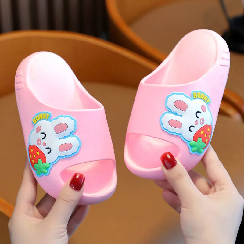 Dunnmall New Children's Slippers Summer Outwear Indoor Bath Non-Slip Slippers Soft Super Cute Cartoon Boys and Girls Slippers