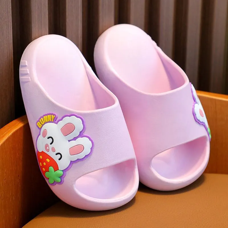 Dunnmall New Children's Slippers Summer Outwear Indoor Bath Non-Slip Slippers Soft Super Cute Cartoon Boys and Girls Slippers