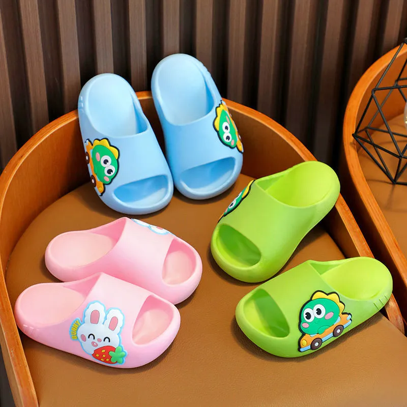 Dunnmall New Children's Slippers Summer Outwear Indoor Bath Non-Slip Slippers Soft Super Cute Cartoon Boys and Girls Slippers