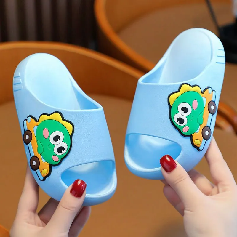 Dunnmall New Children's Slippers Summer Outwear Indoor Bath Non-Slip Slippers Soft Super Cute Cartoon Boys and Girls Slippers