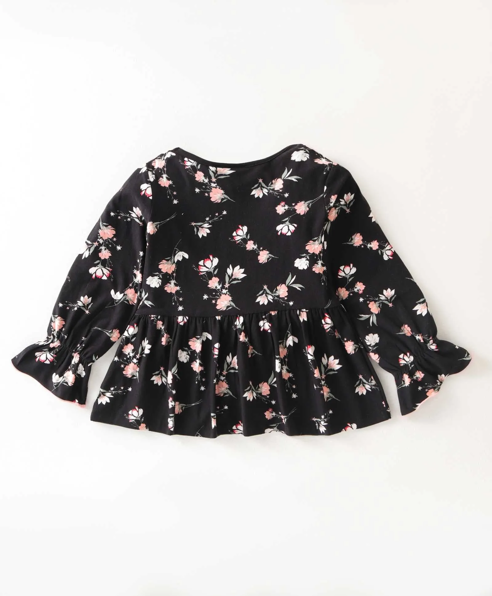 Floral with Frill Printed Top Palazzo Set