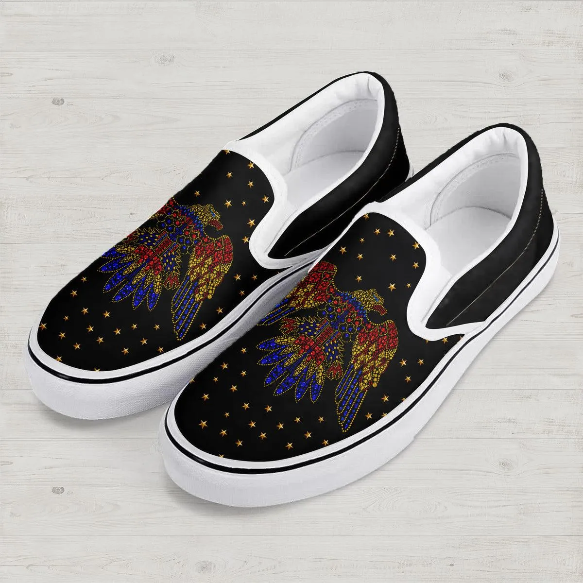 Gearhomie Elvis Aloha Black Slip On Shoes