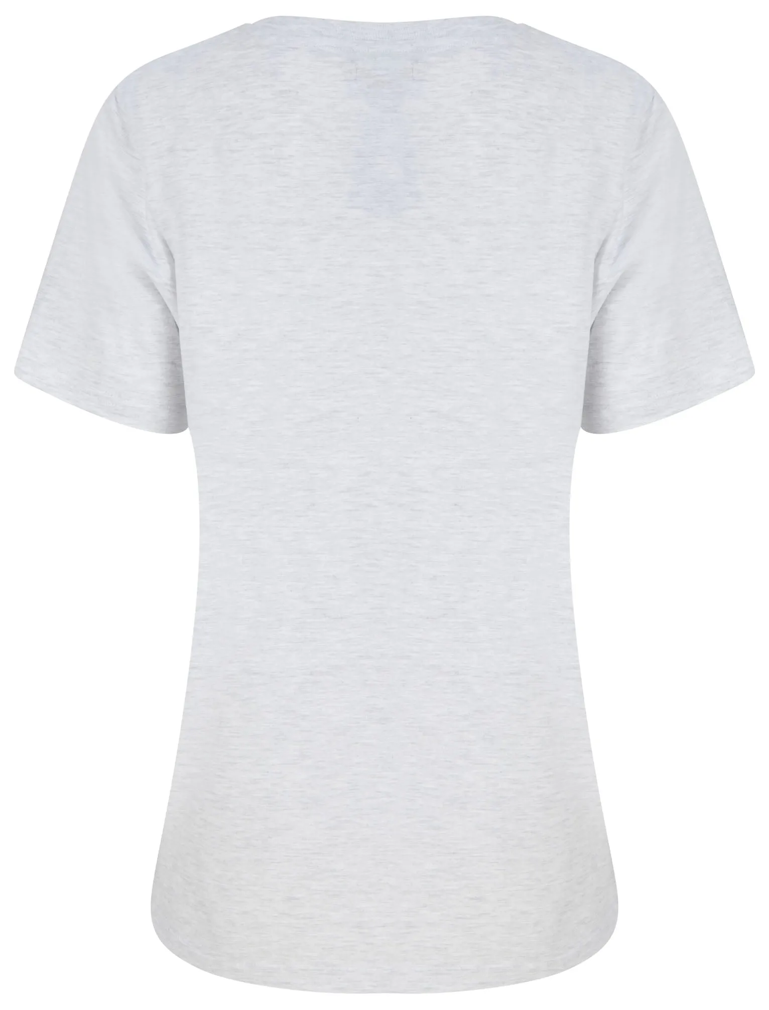 Geo Fly Butterfly Motif Cotton T-Shirt in Ice Grey Marl - Weekend Vibes