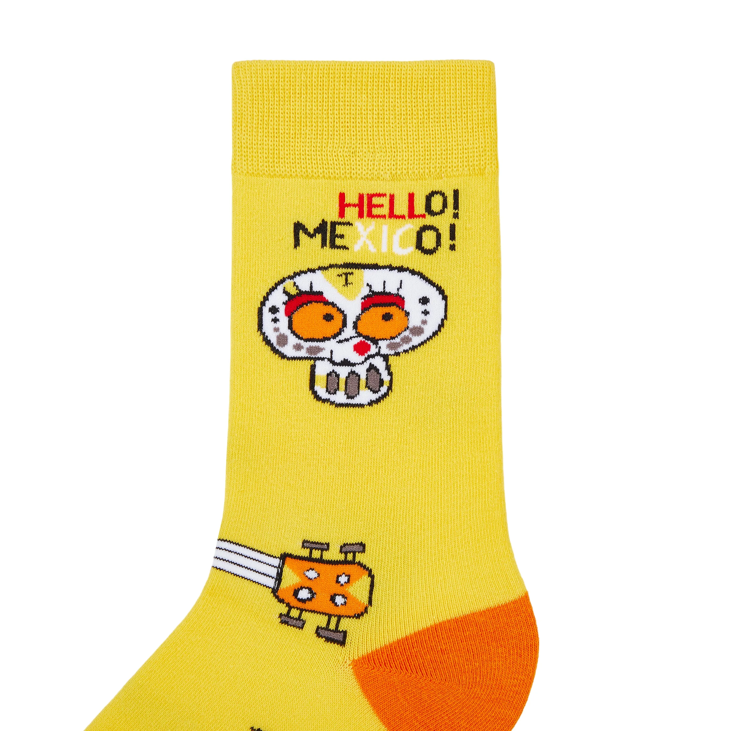 Hello Mexico Printed Crew Length Socks