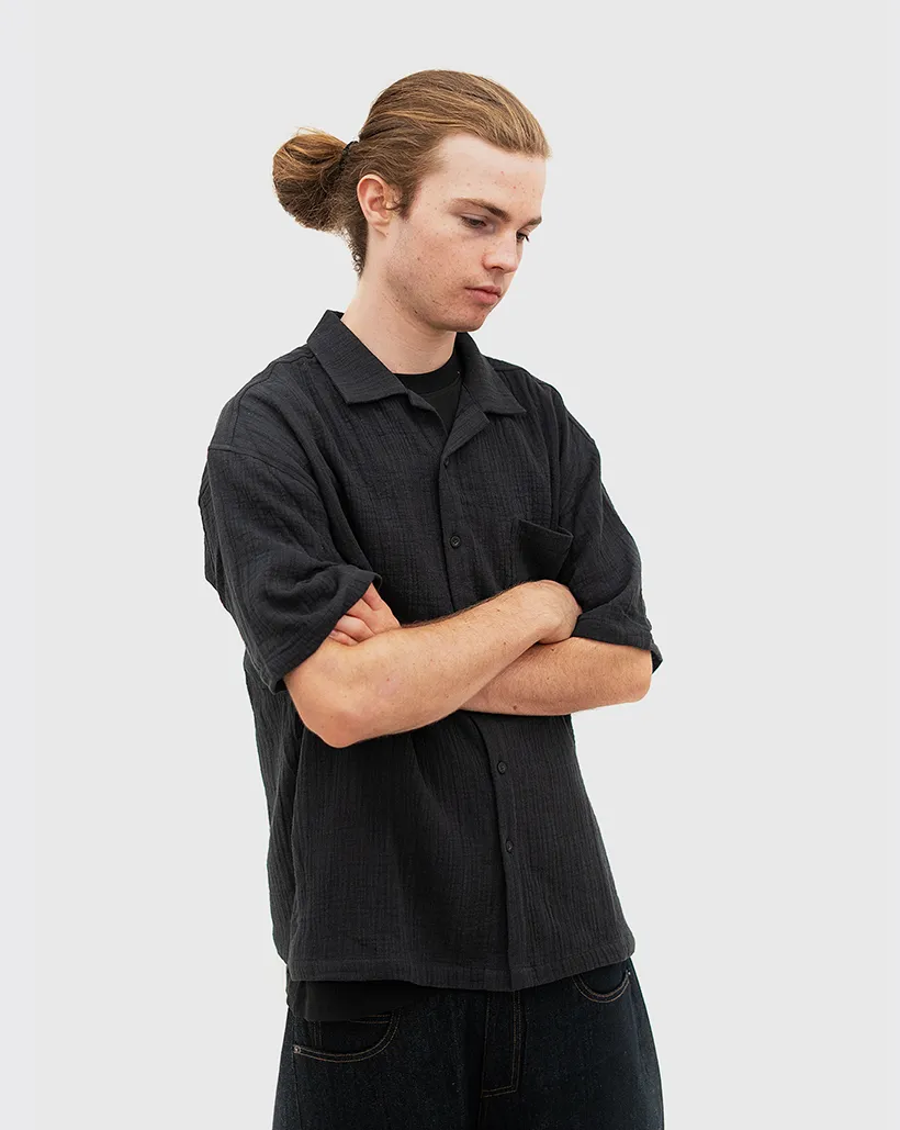 Huffer Dillon Box Shirt - Basalt