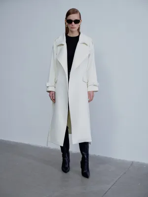 Laura Oversized Coat in Blanche