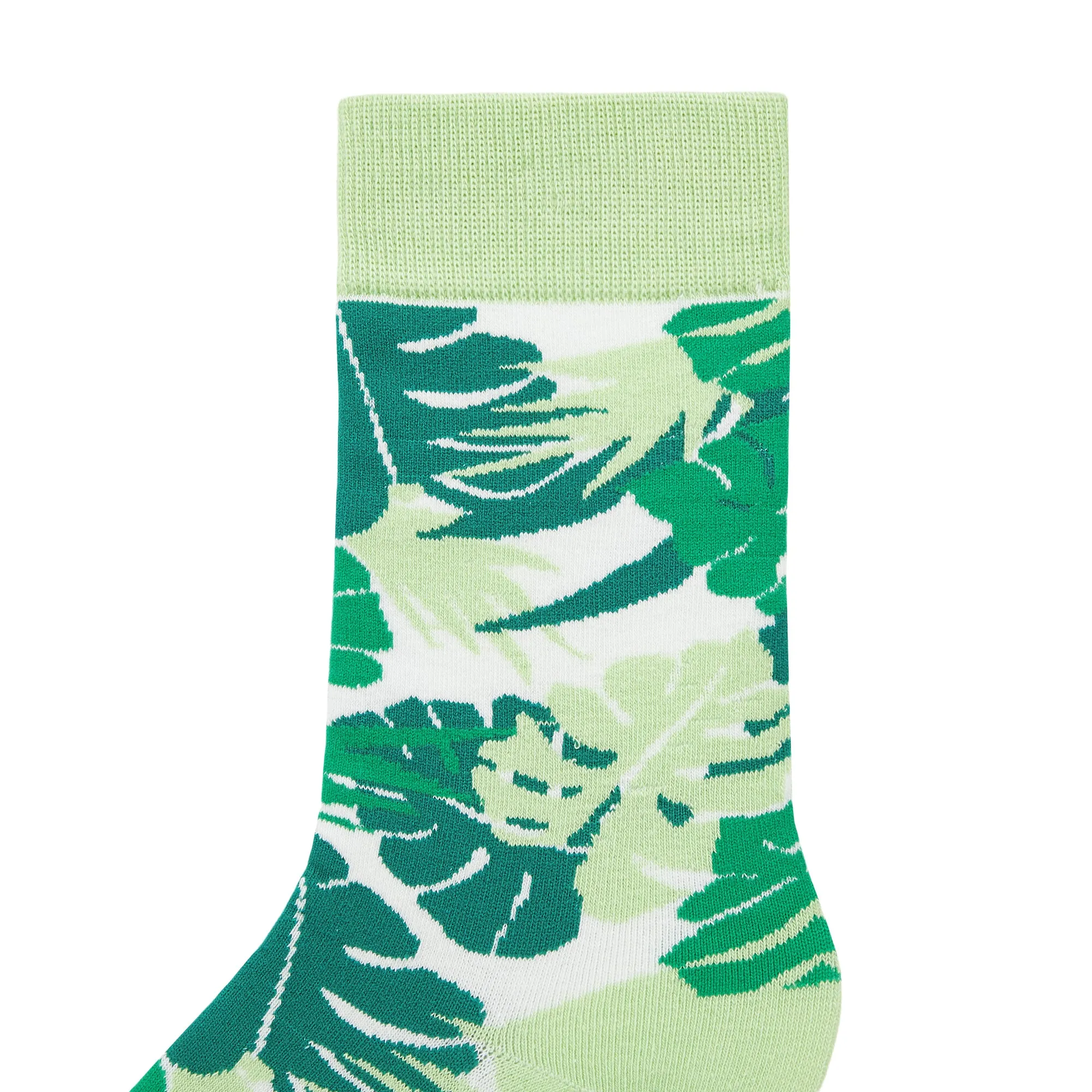 Leaves Printed Quarter Length Socks