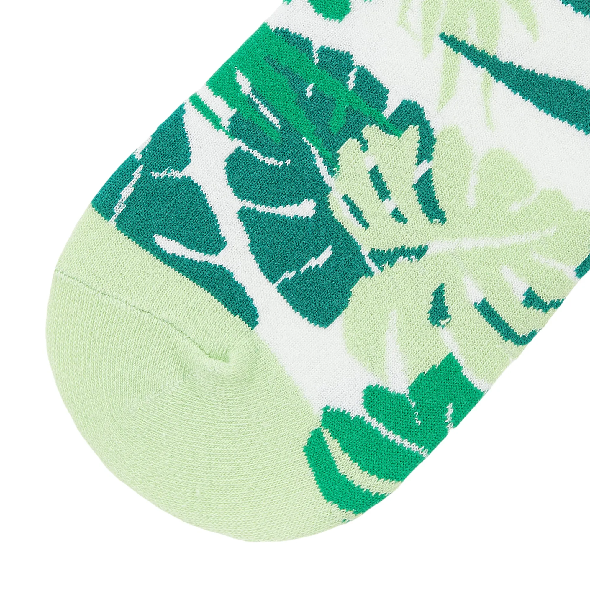 Leaves Printed Quarter Length Socks