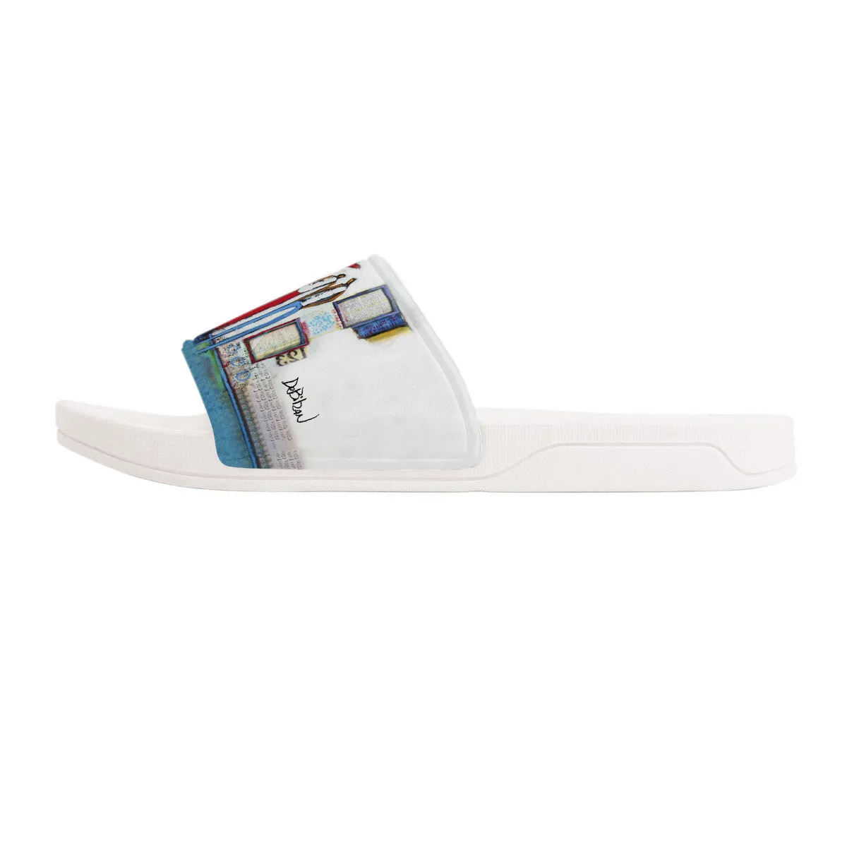 Love Forever Slide Sandals - White