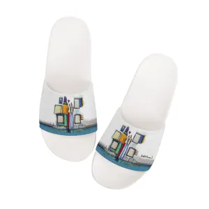 Love Forever Slide Sandals - White