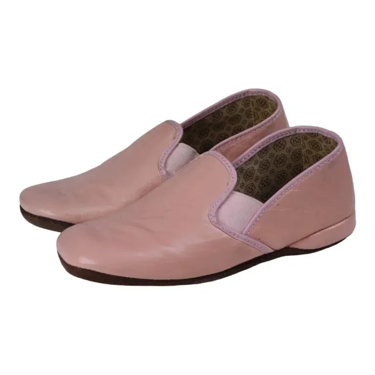 Maxi - Pink Soft Leather Slipper for Boy/Girl by Froment Leroyer