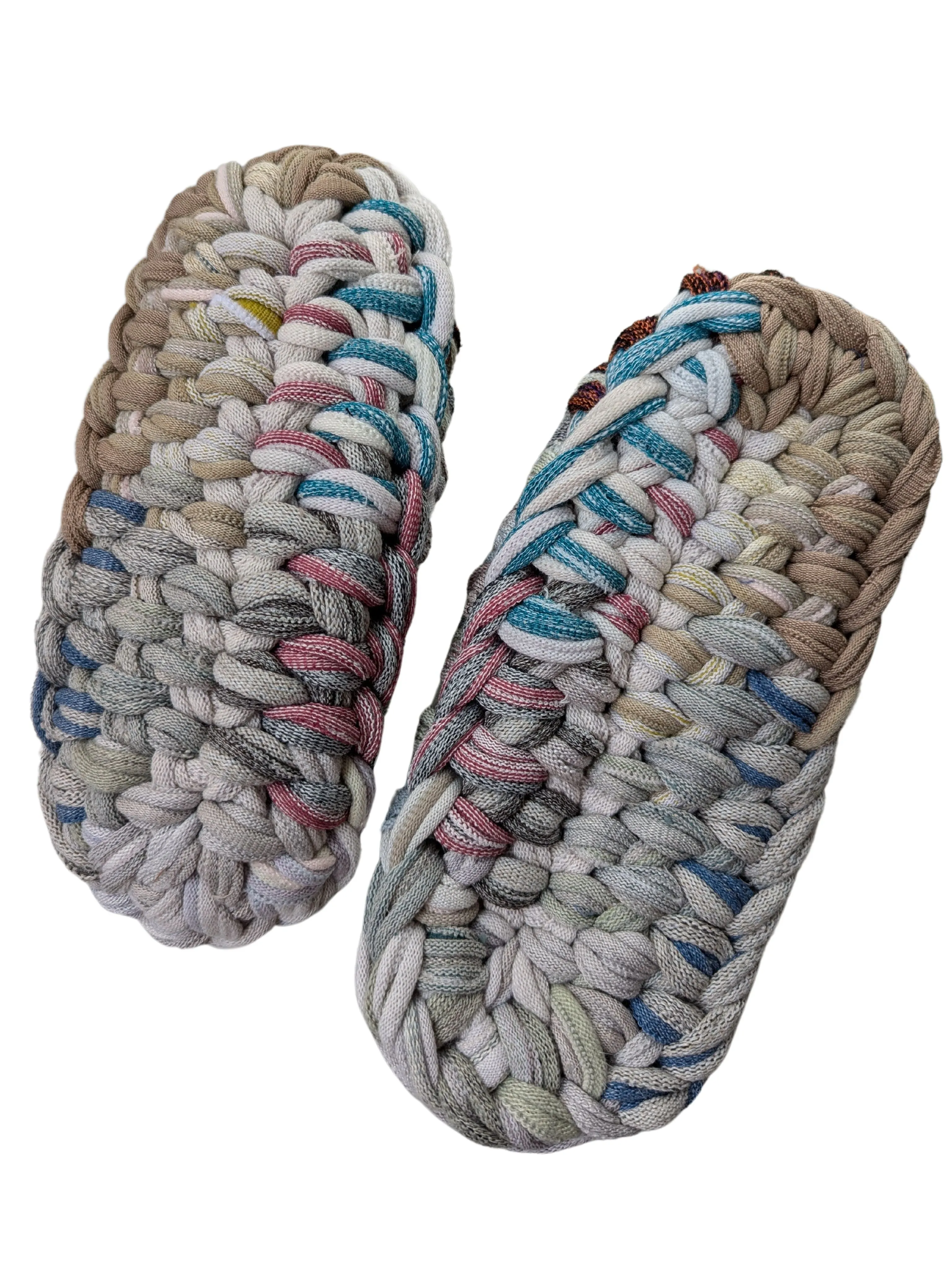 Medium | Knit up-cycle slippers 2024-M107 [Medium]