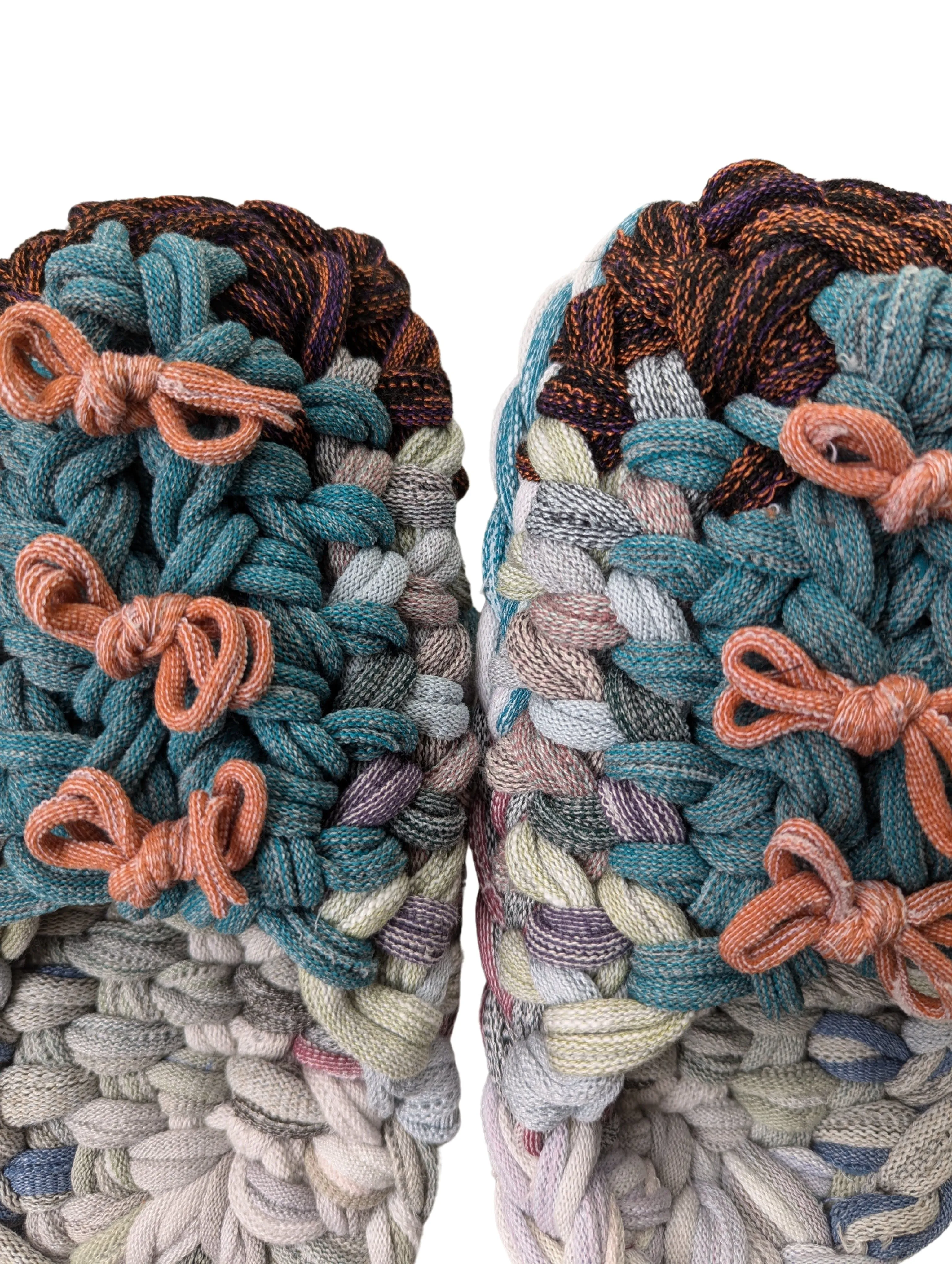 Medium | Knit up-cycle slippers 2024-M107 [Medium]