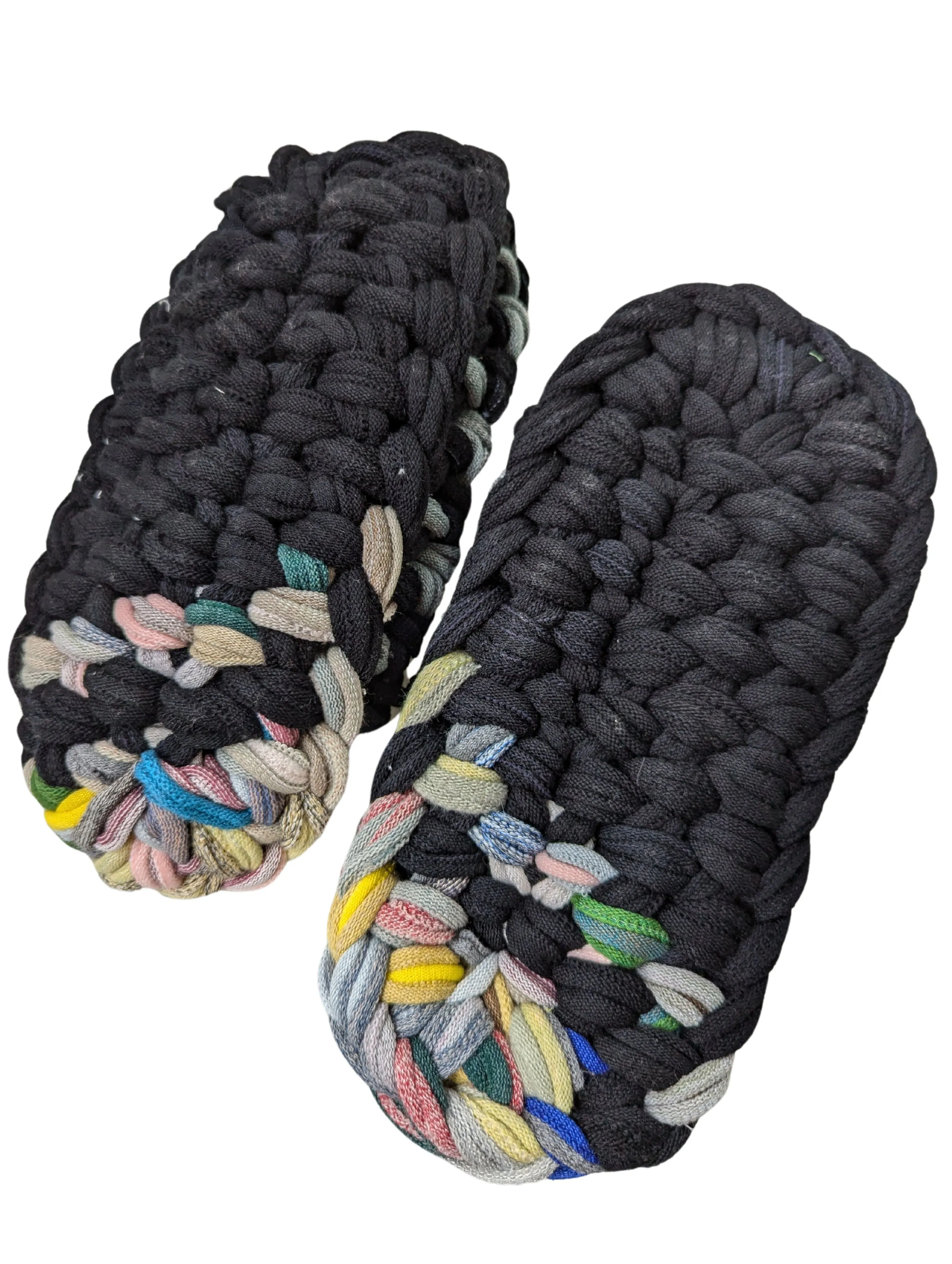 Medium | Knit up-cycle slippers 2024-M118 [Medium]