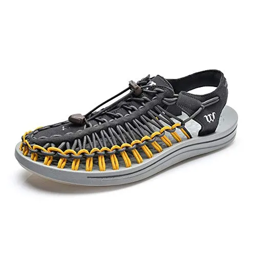 Men's Sandals Fashion Hand-Woven Breathable Casual Beach Shoes Outdoor Sandals