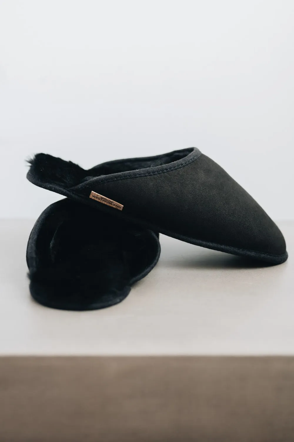 Men's Sheepskin Slip-on Slippers Soft Sole | ROBYN