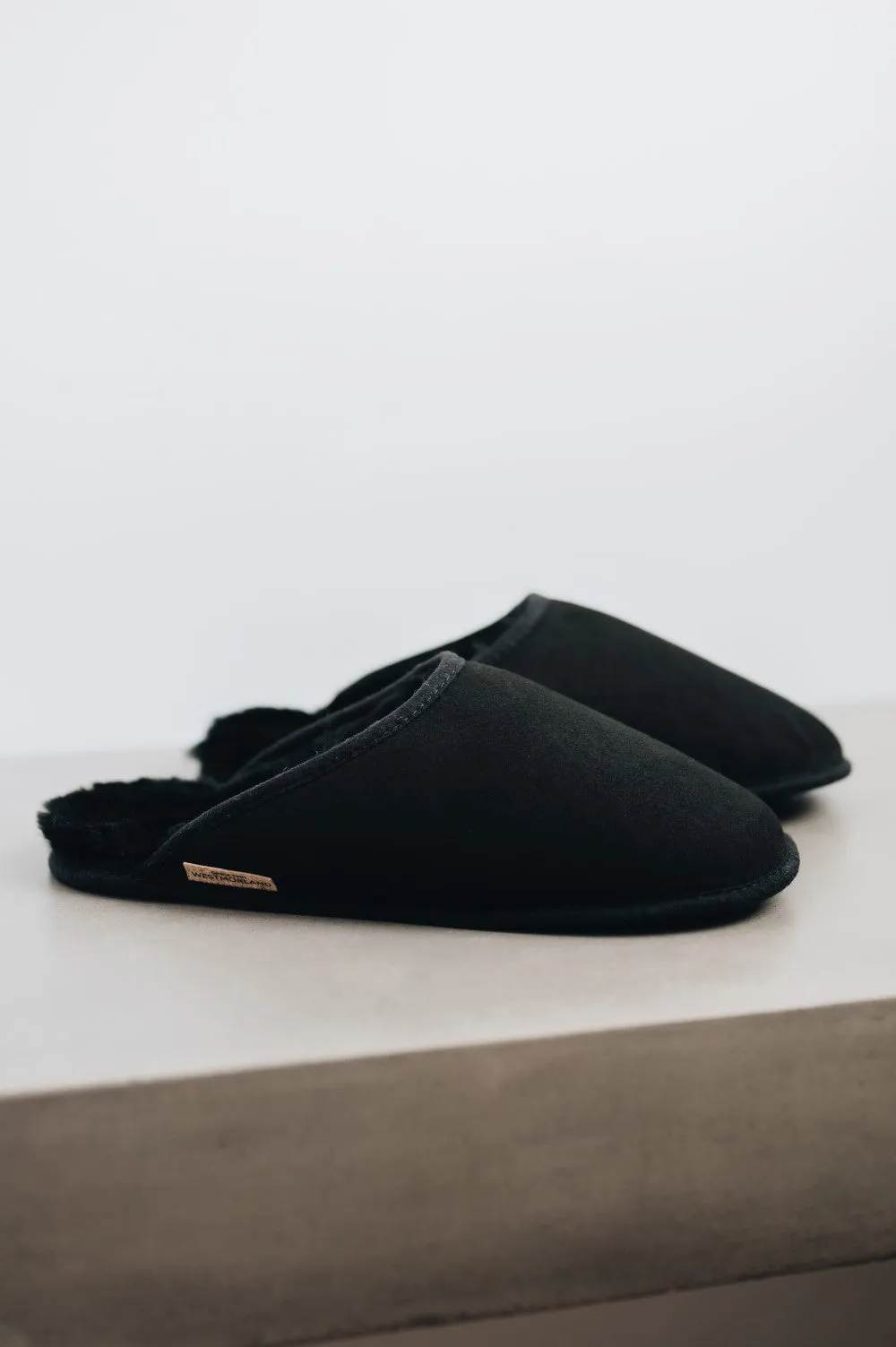 Men's Sheepskin Slip-on Slippers Soft Sole | ROBYN