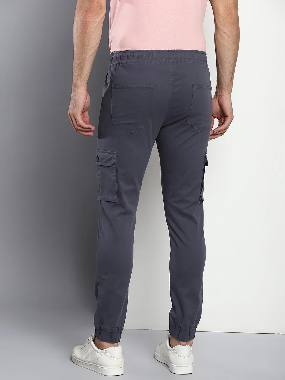 Men's Tapered Fit Cotton Joggers (Steelgrey)