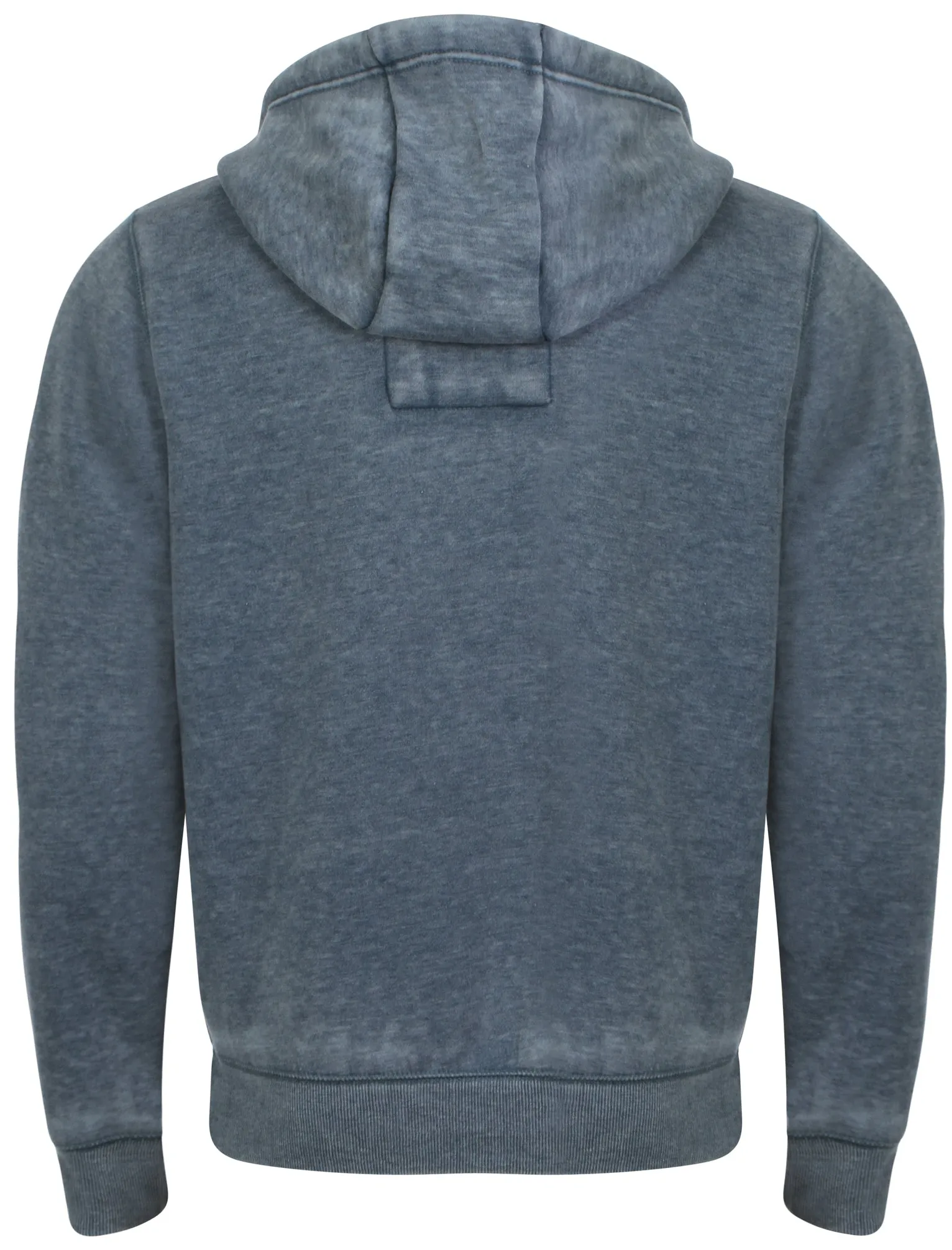 Men's textured crack print petrol blue hoodie - Tokyo Laundry