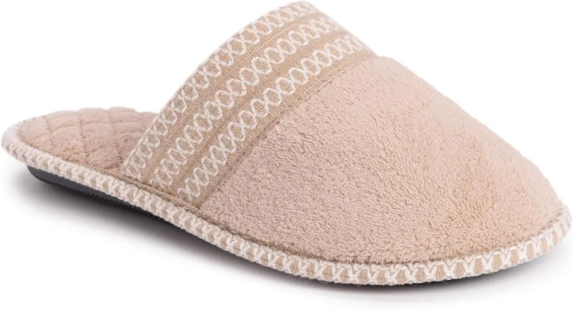 Muk Luks Women's Cathy Micro Chenille Slipper -Honey Wheat