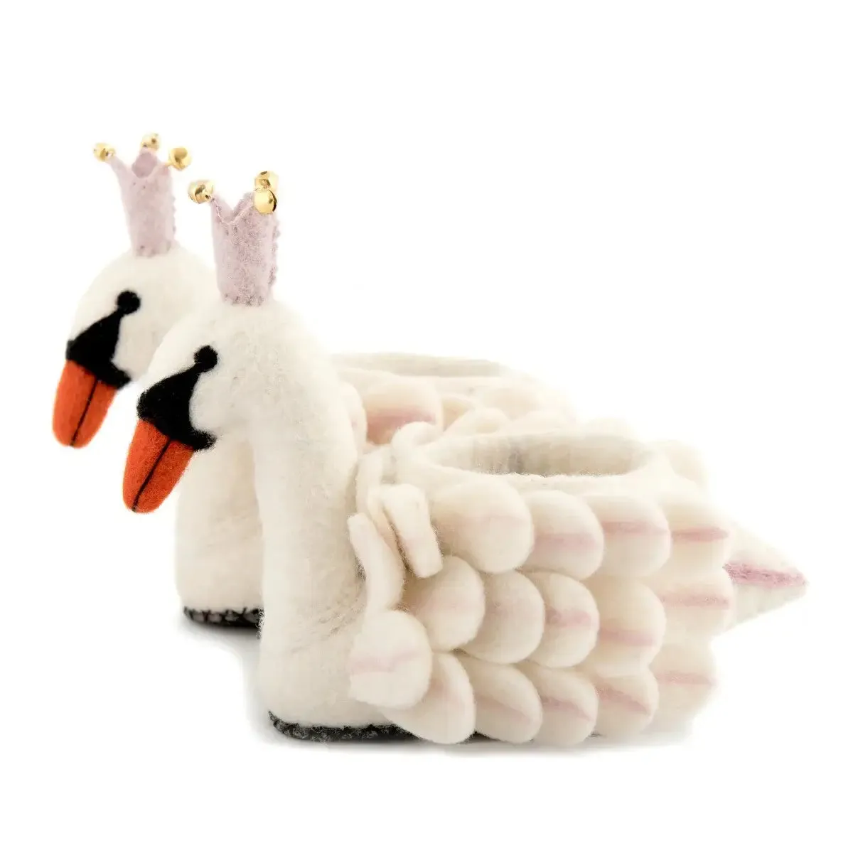 Odette Swan Princess Kids Felt Slippers