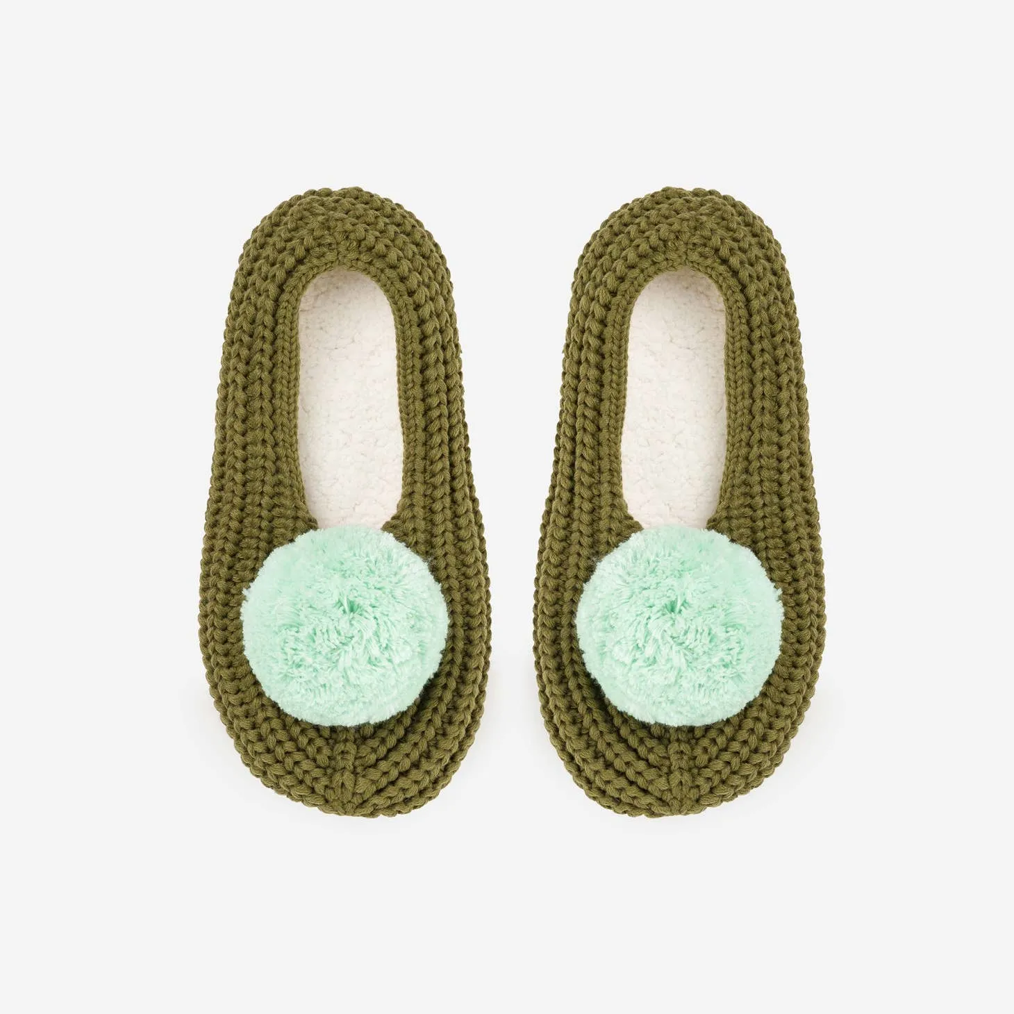 Pom Knit Slippers