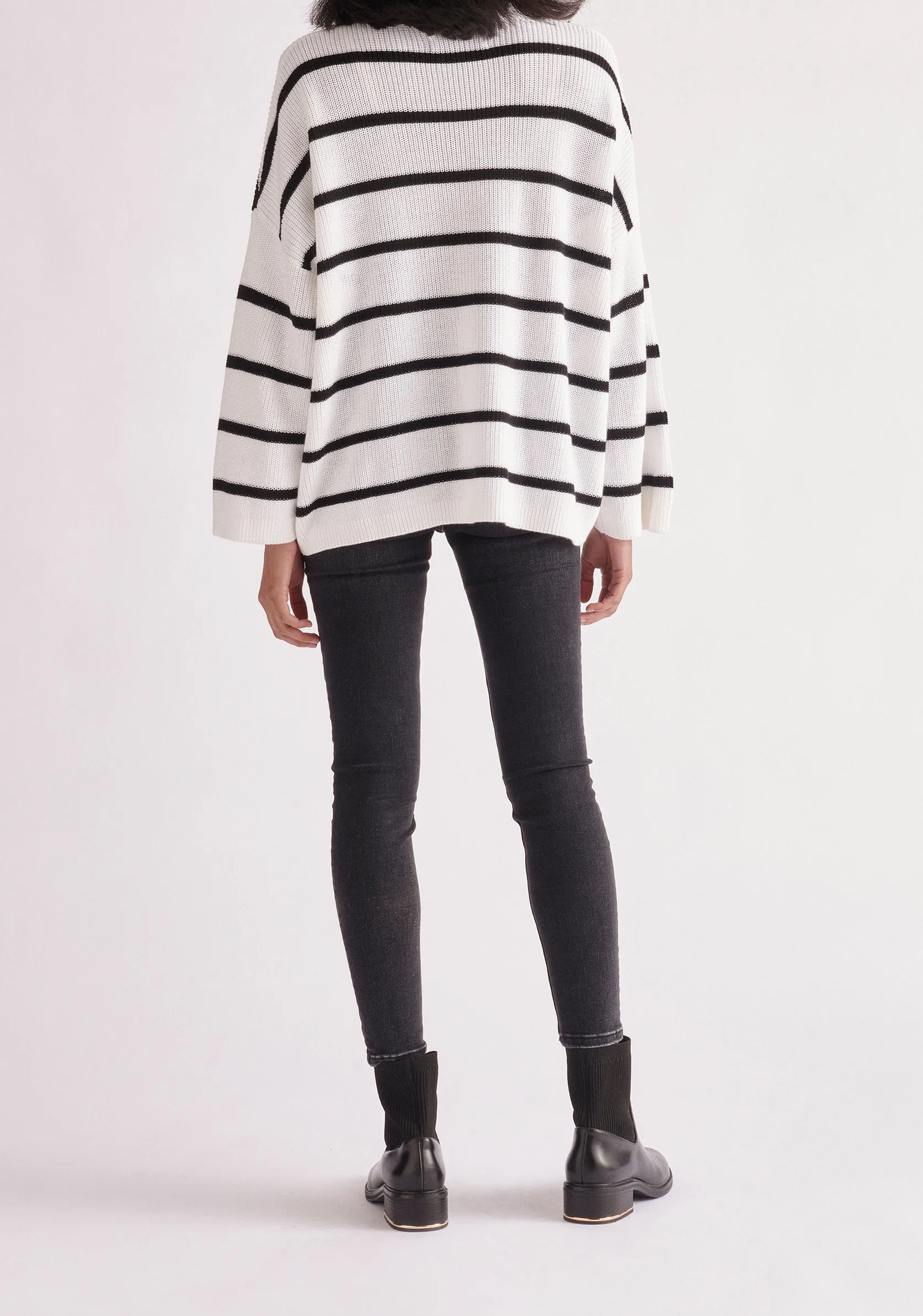 Striped High Neck Jumper