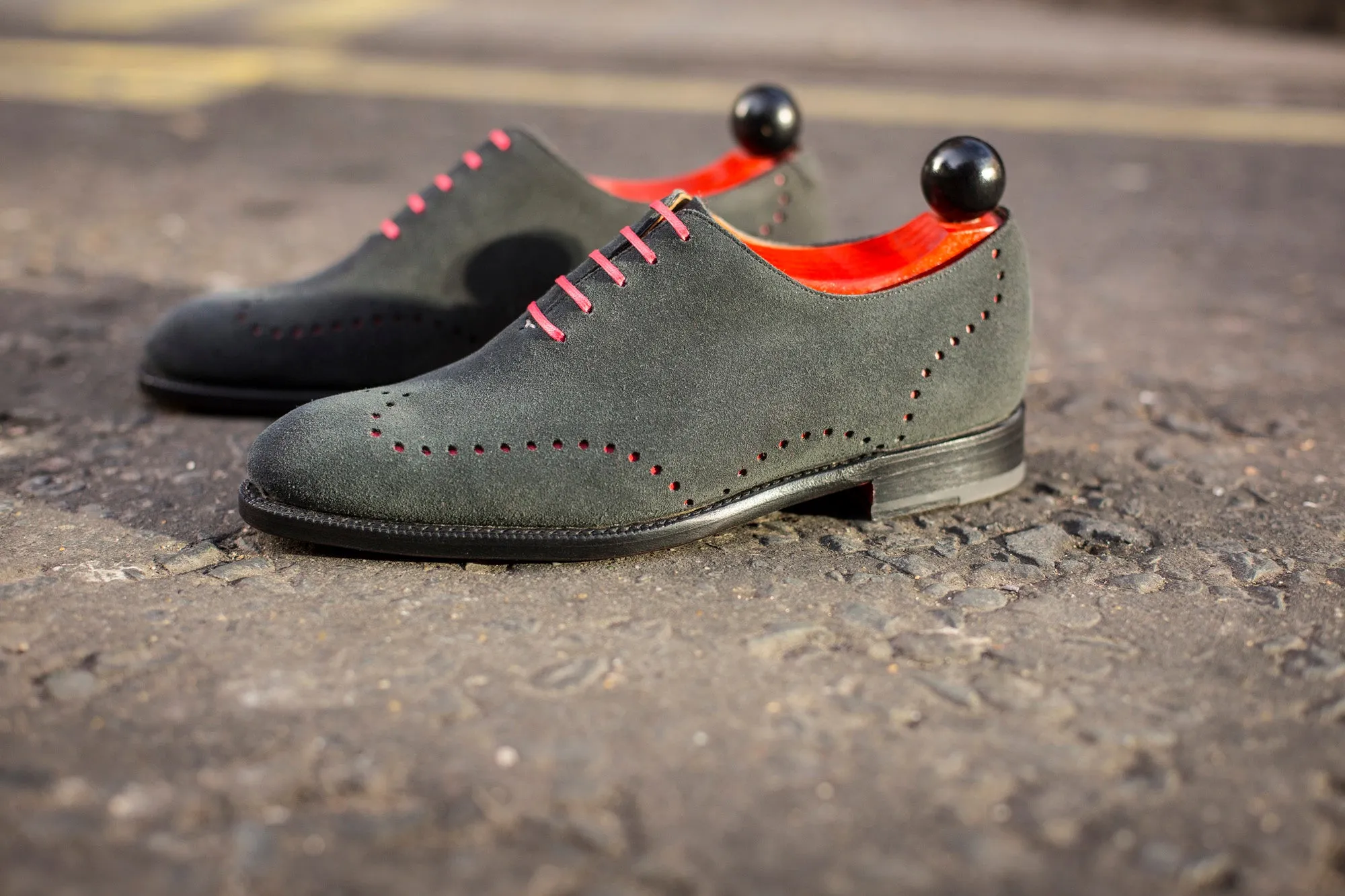 Tony - MTO - Black Suede - Red Underlay - TMG Last - Red Single Leather Sole