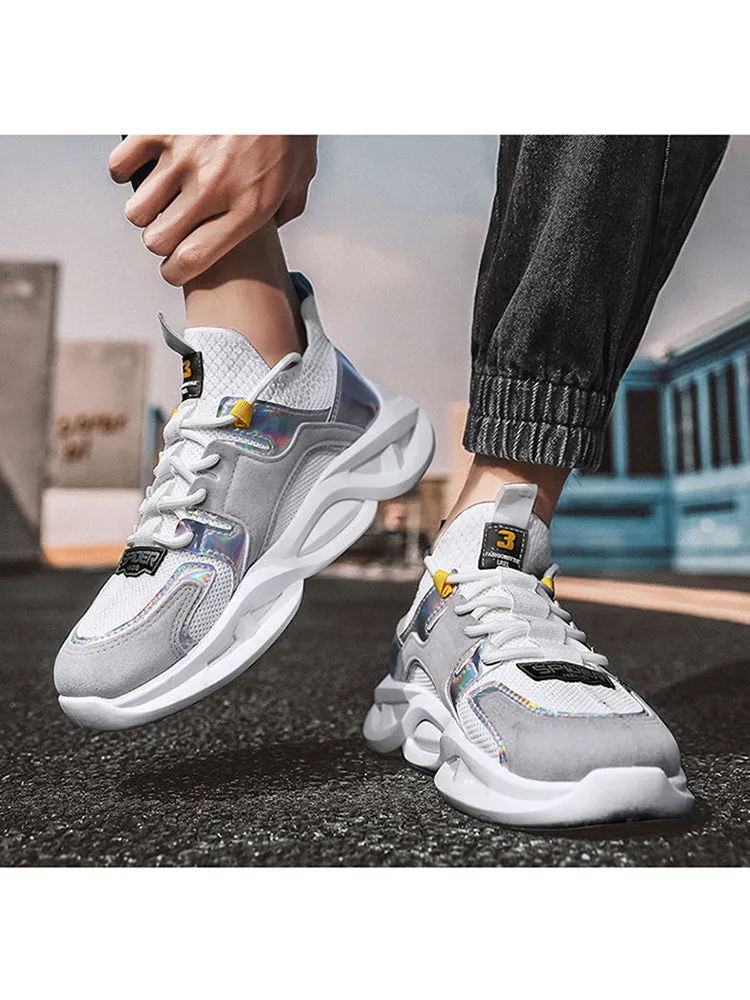 Trendy Casual Shoes - Breathable Fly Weave Running Shoes With Fashionable Blade Design