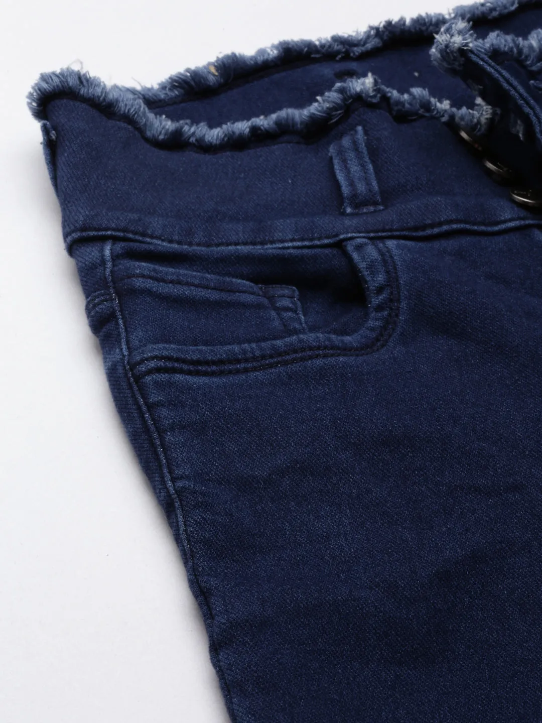 Women Blue Solid Skinny Fit Denim Jeans